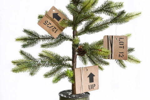 homemade Christmas ornaments rustic crate style