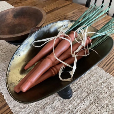 wooden spindle carrots