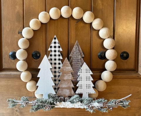 Christmas tree wreath