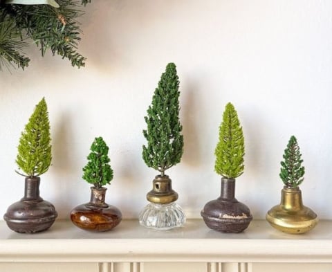 door knob Christmas trees