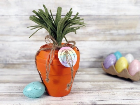 clay pot carrot Creatively Beth