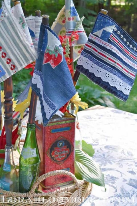 scrap fabric flags