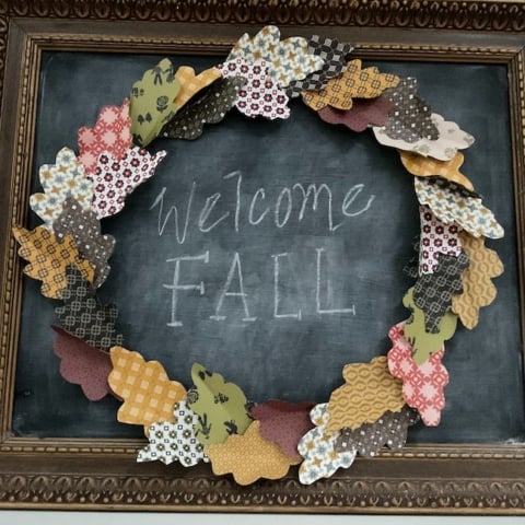 paper fall wreath Fresh Vintage by Lisa S
