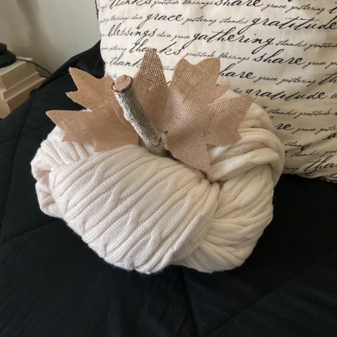 folded blanket pumpkin