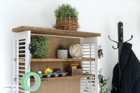 office shelf made with shutters