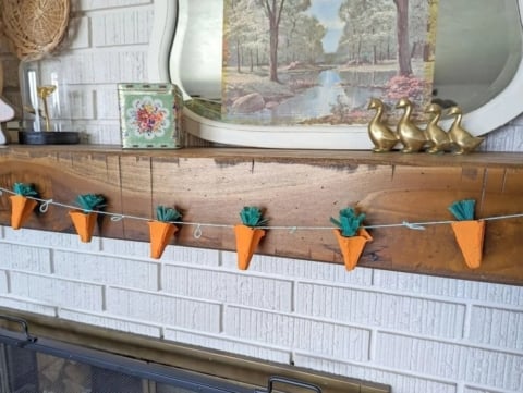 egg carton carrot garland