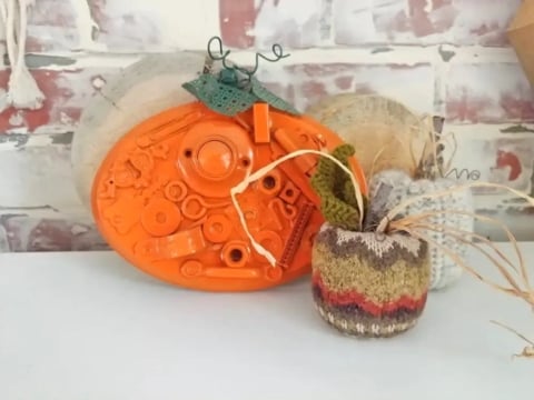 Junk pumpkin by Little Vintage Cottage!