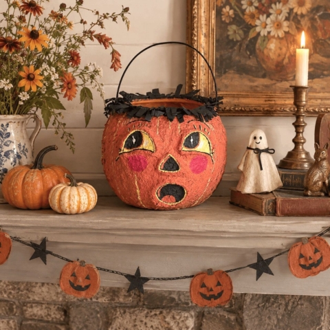 DIY vintage halloween pumpkin by Little Vintage Cottage
