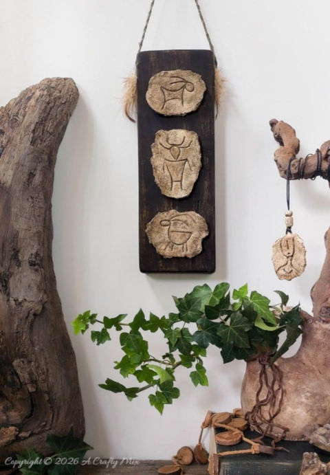 Faux Stone Petroglyphs by A Crafty Mix
